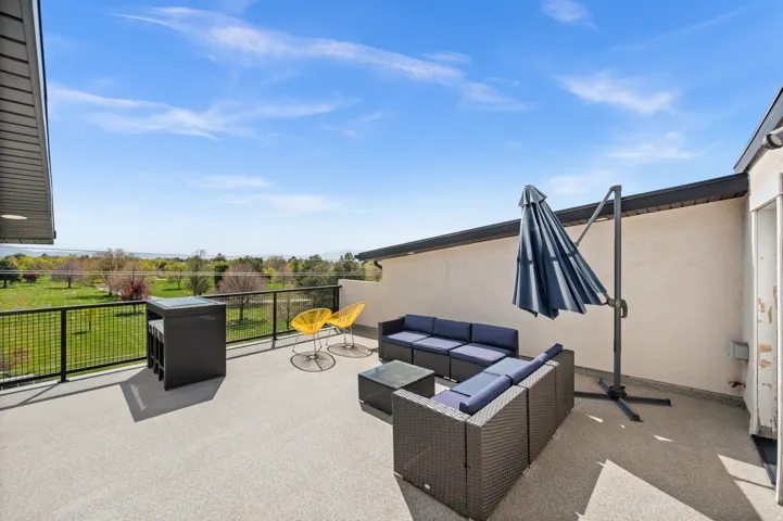 View of patio with outdoor seating