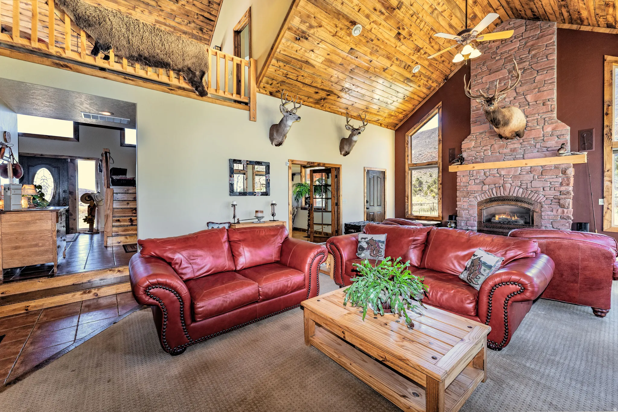 Entrance from door to living room