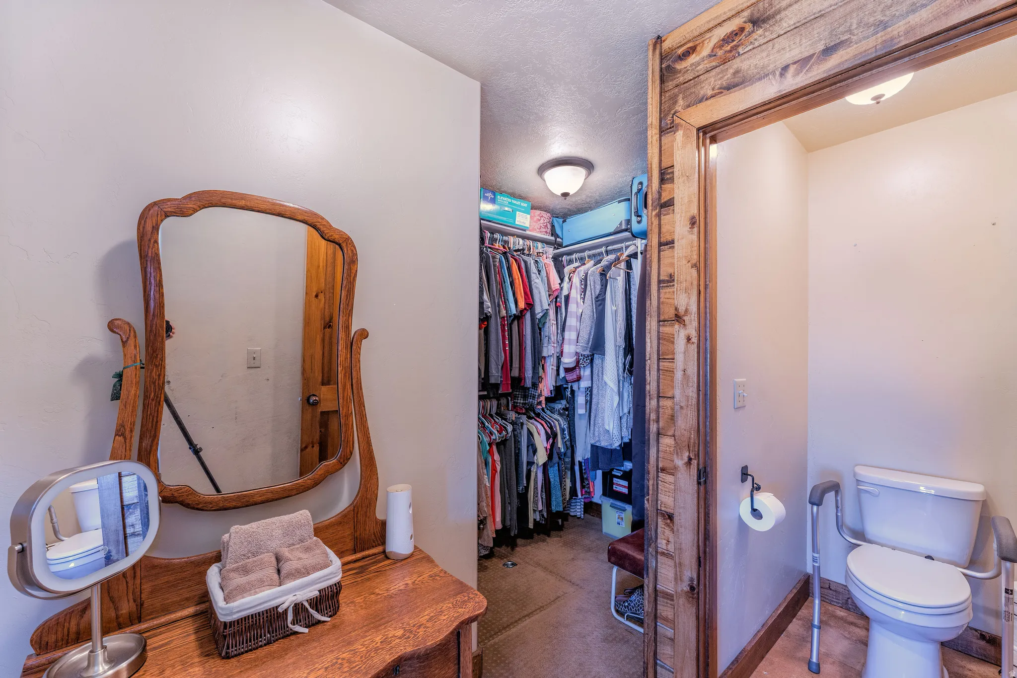 Master Bathroom with a walk in closet