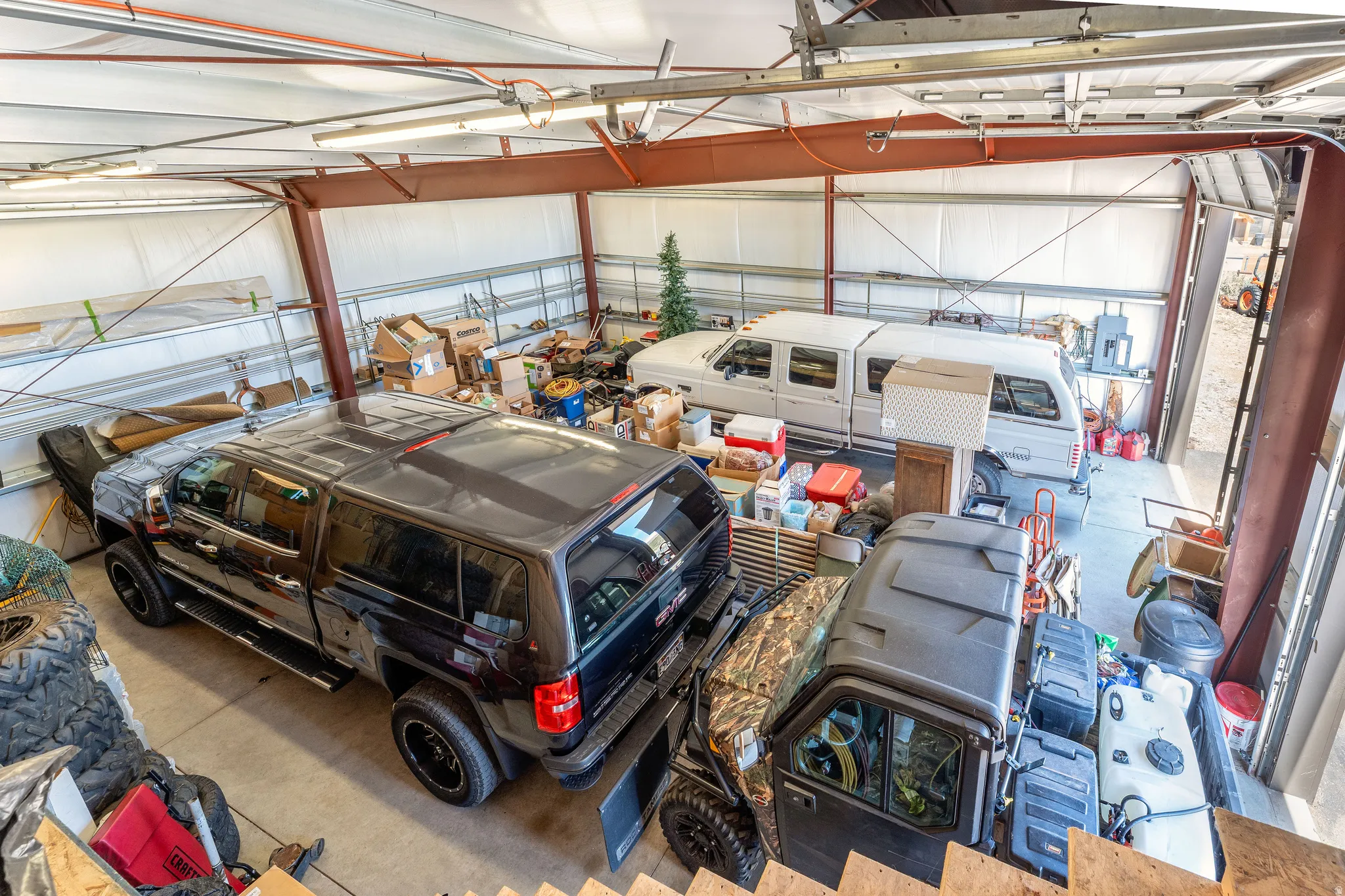 View from upstairs of shop