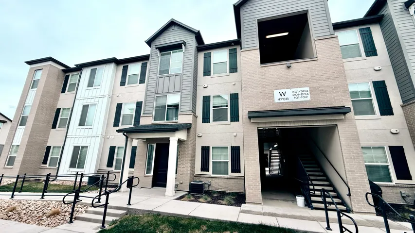 View of building exterior featuring stairs