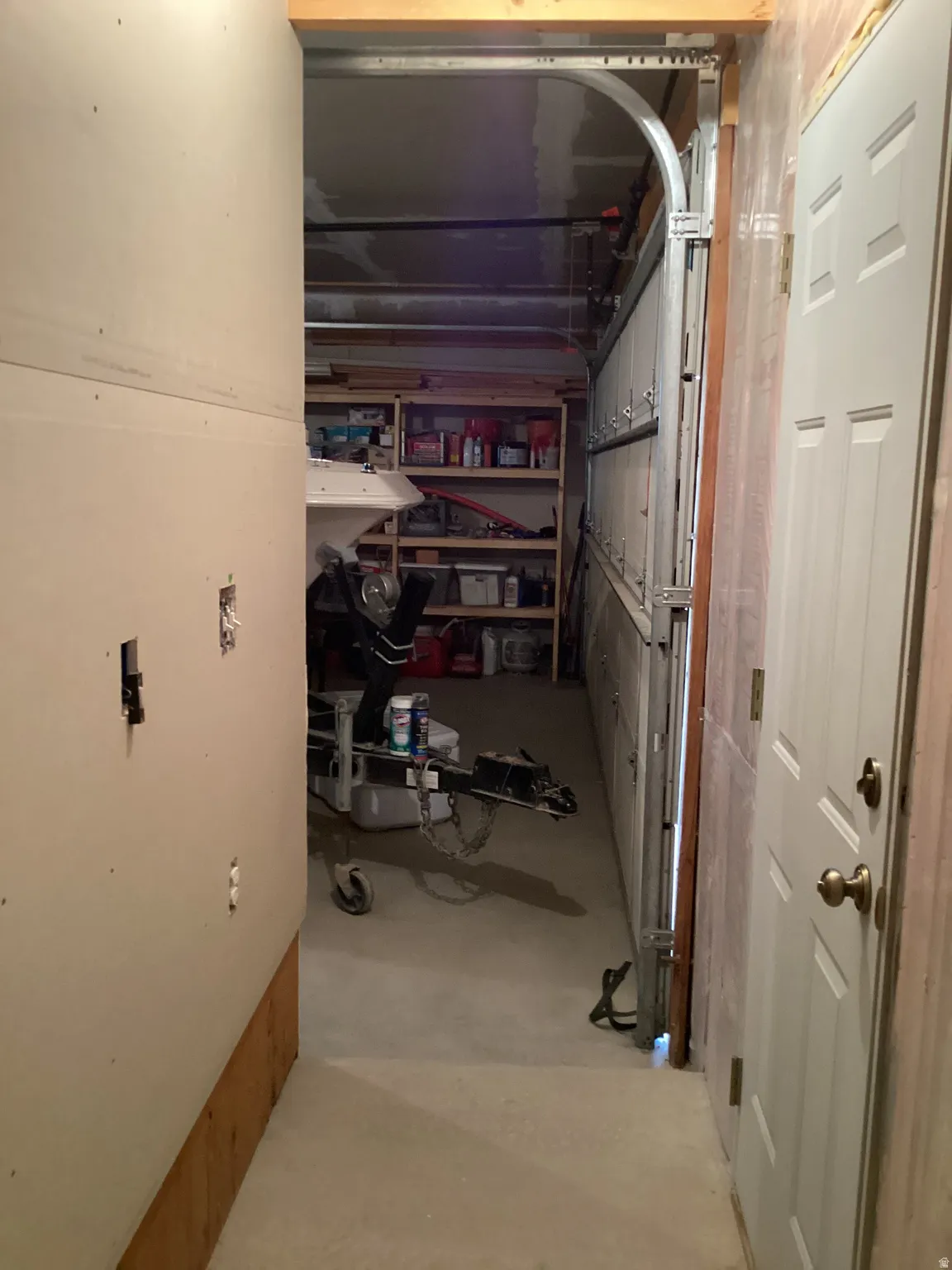 Storage room featuring a garage