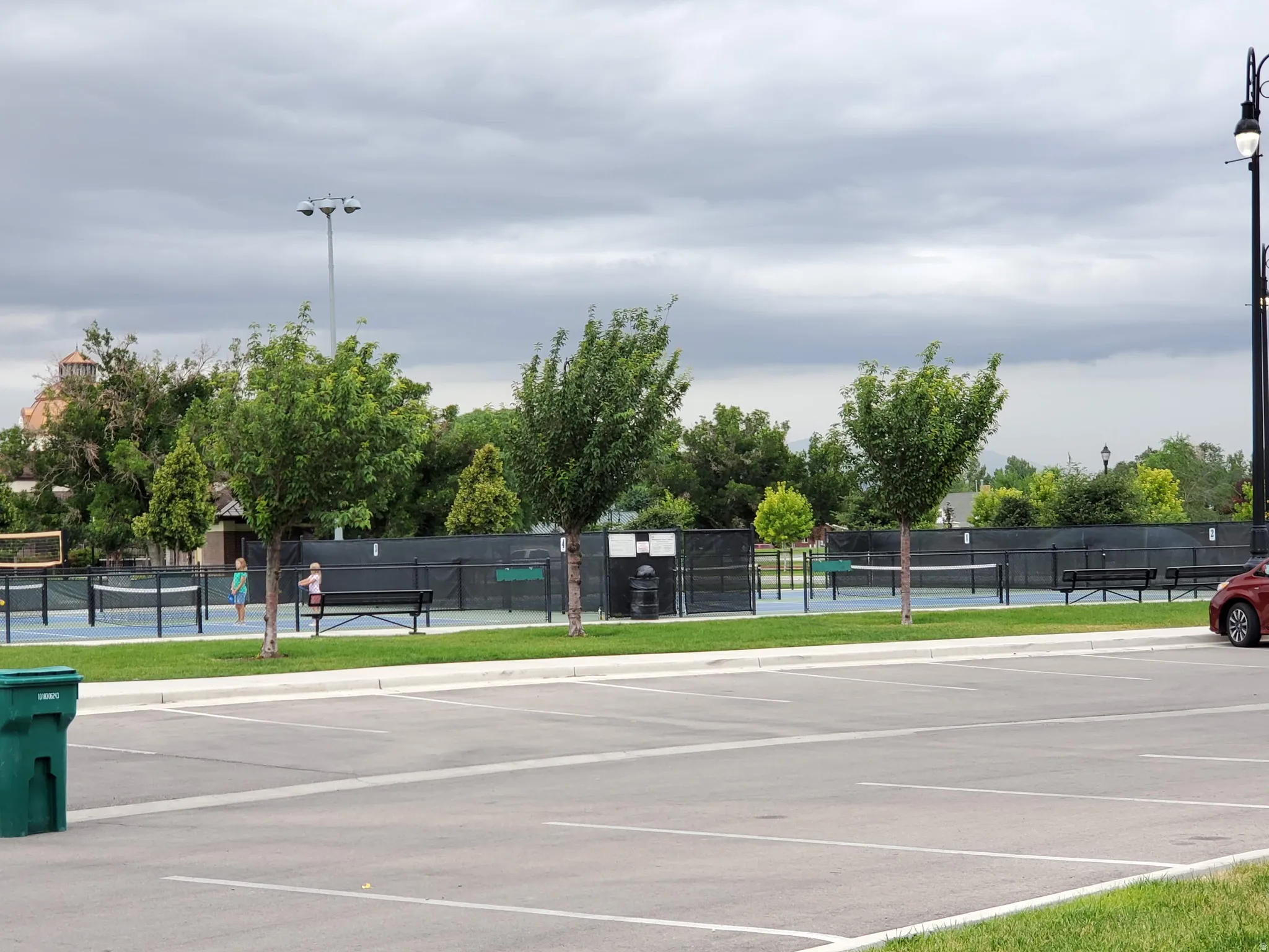View of tennis court