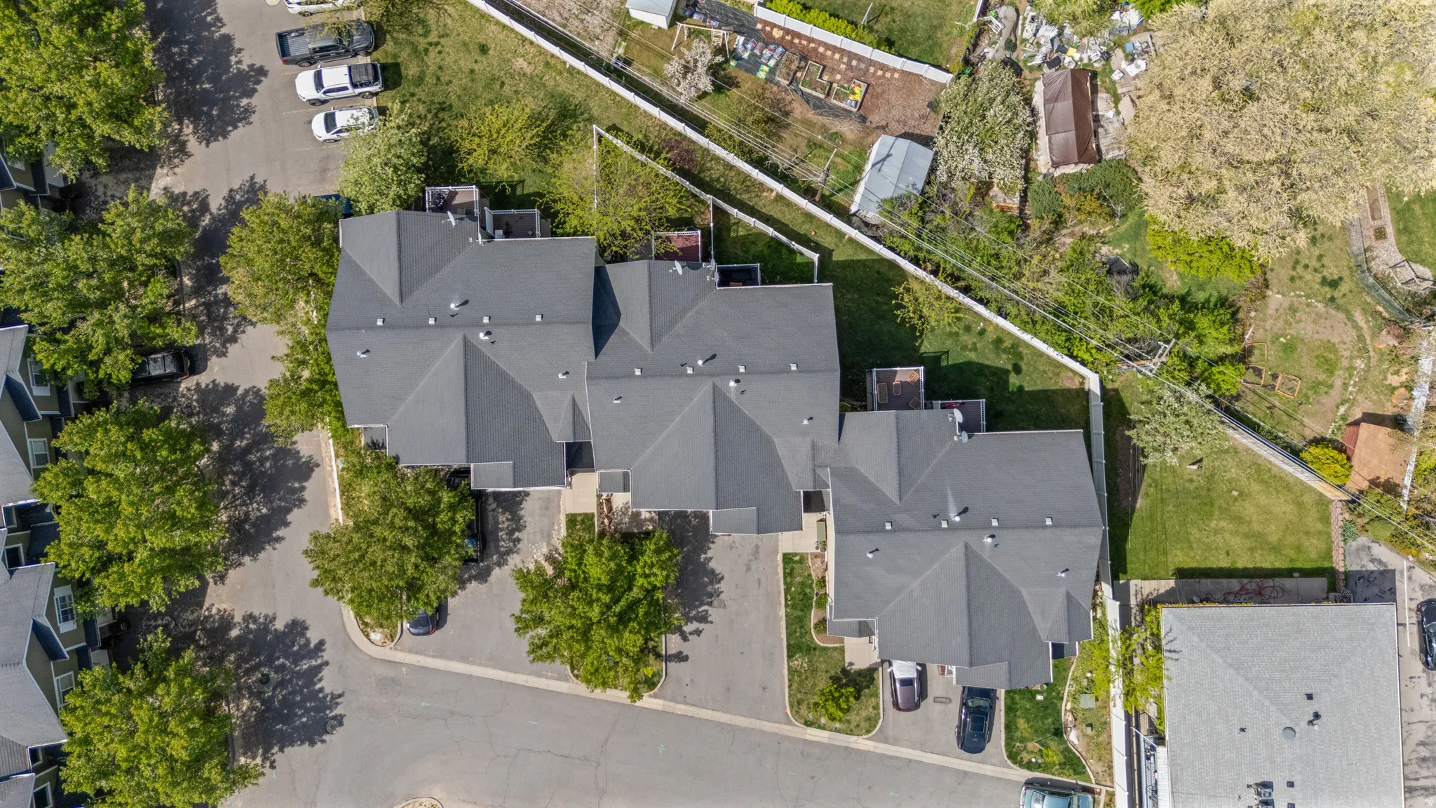 Aerial view of residential area
