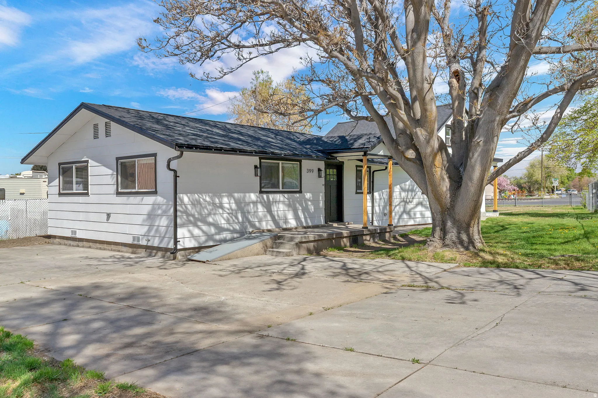 Driveway and front entry