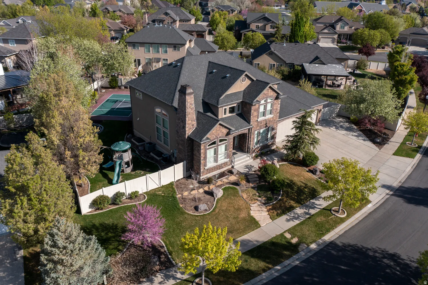 View from above of property