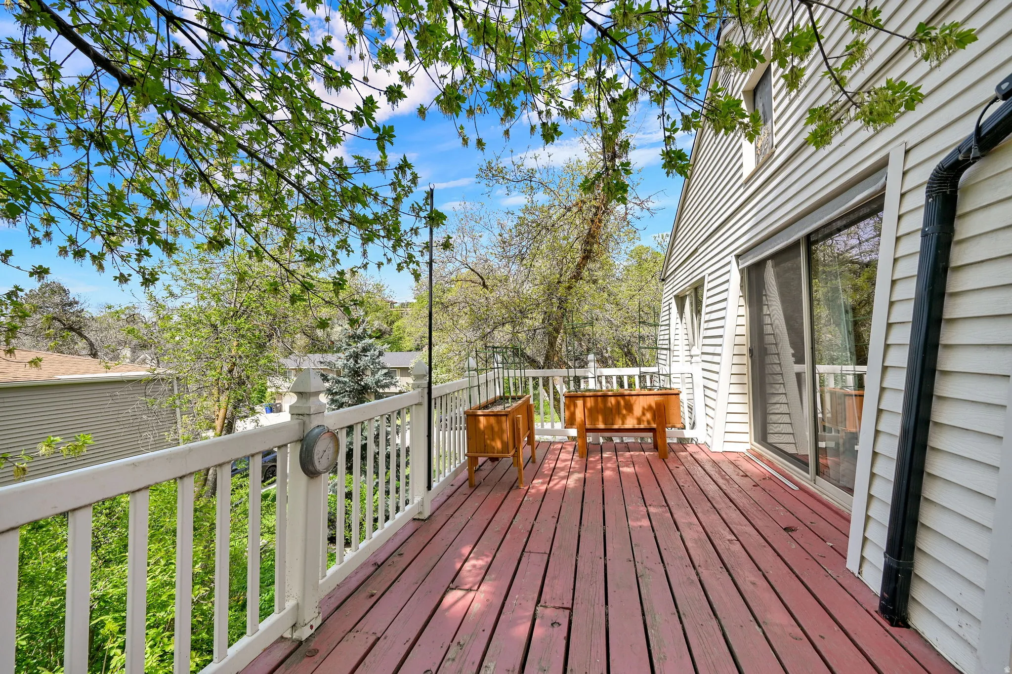 Deck of living room and dining room