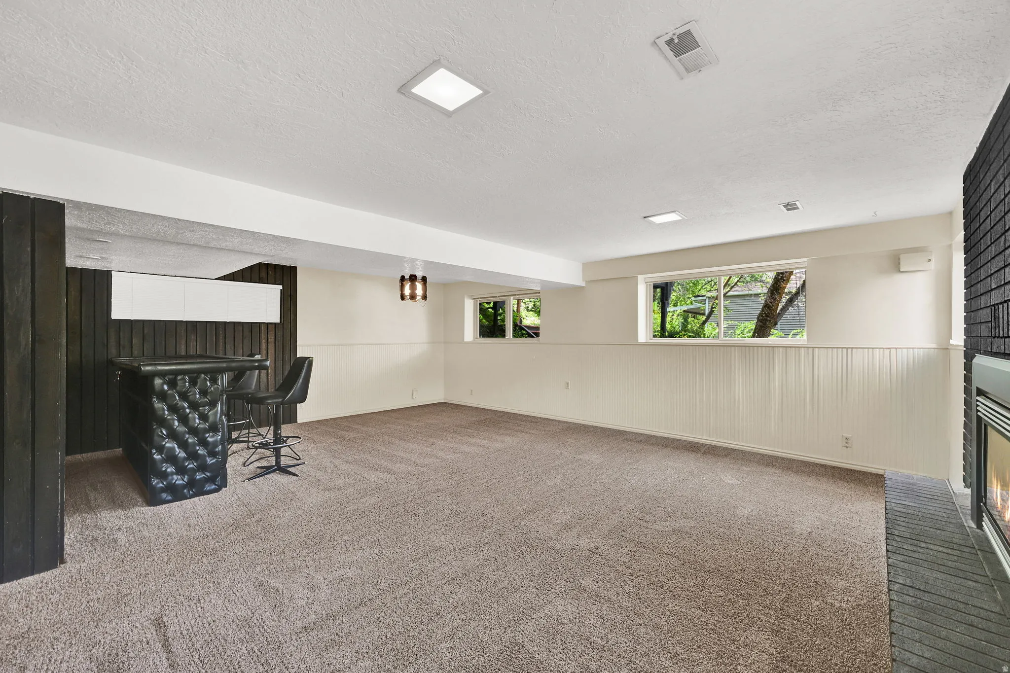Light filled lower level family room