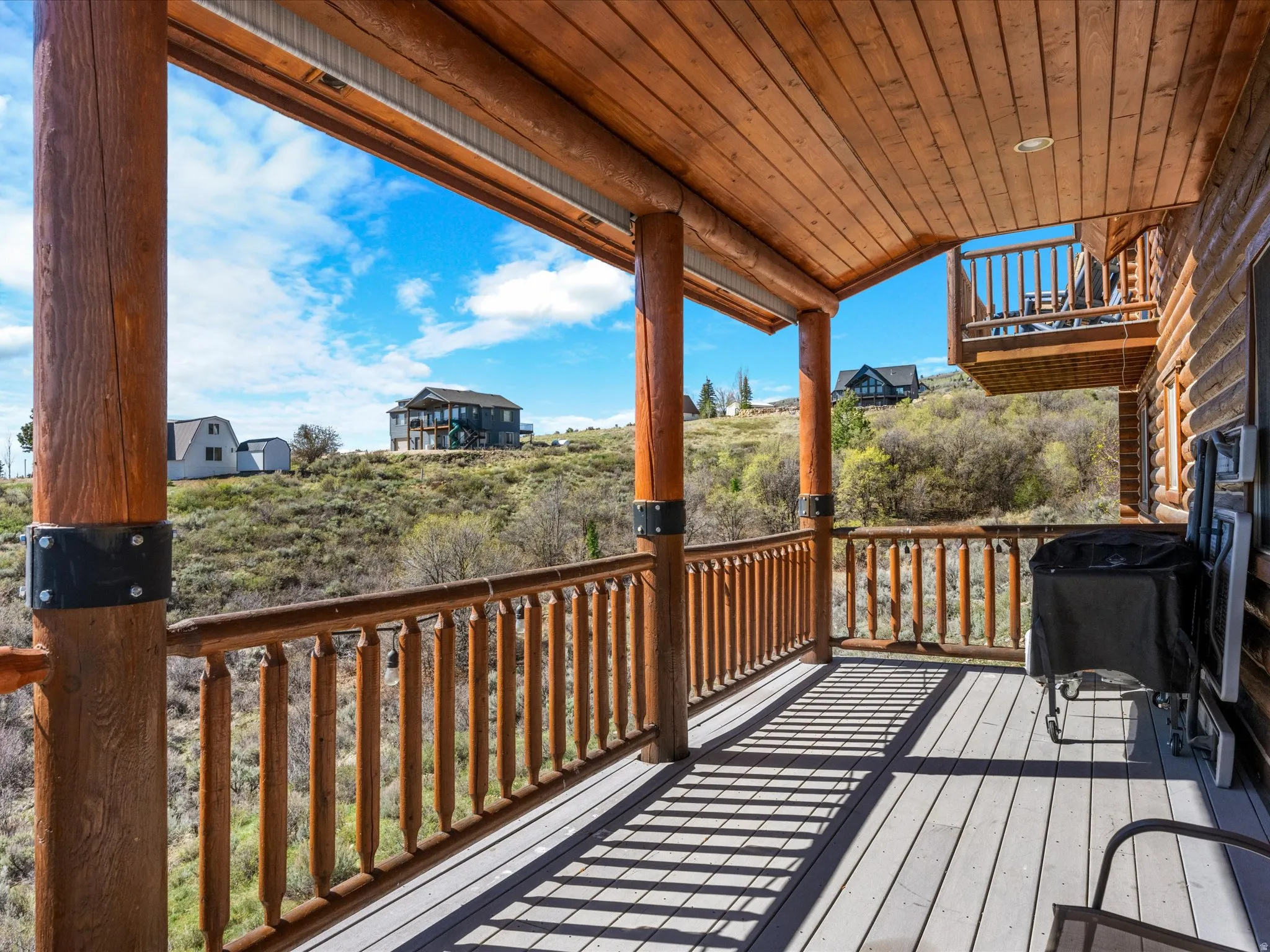 Deck featuring grilling area
