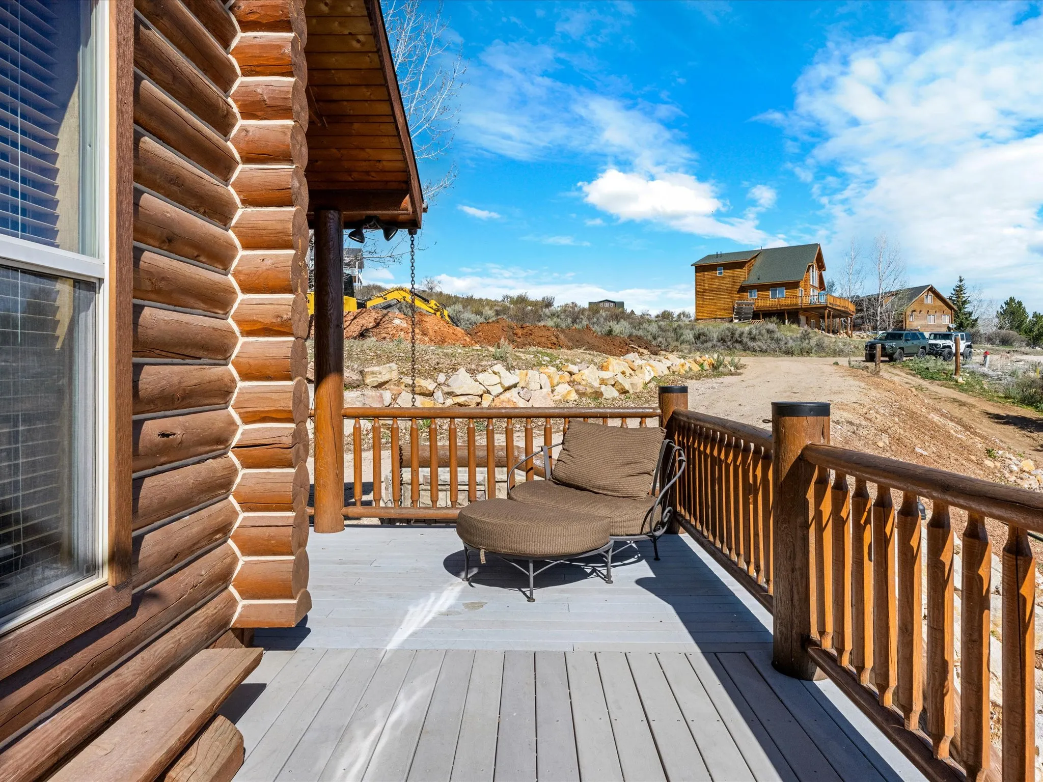 View of wooden terrace