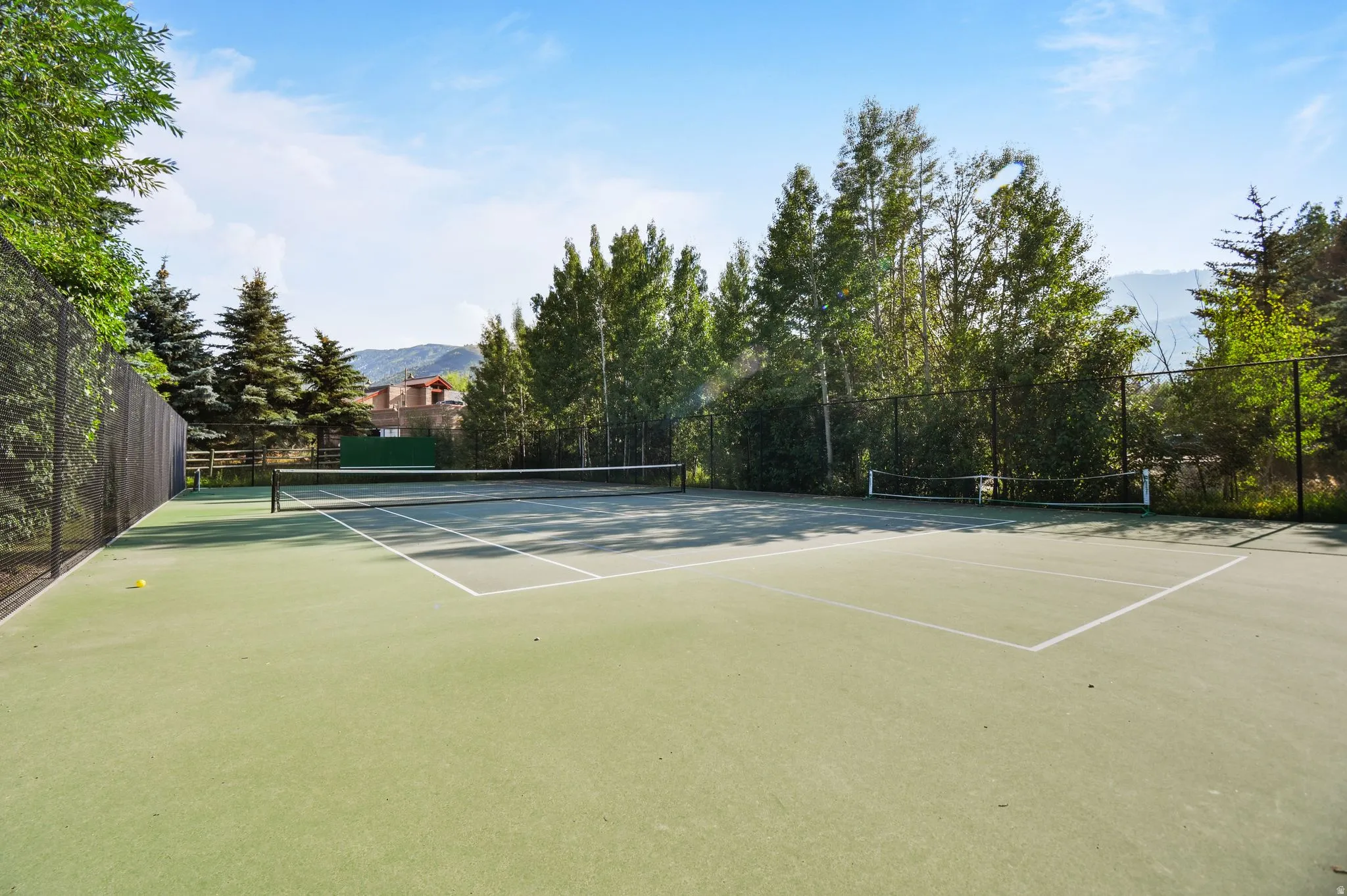 View of tennis court