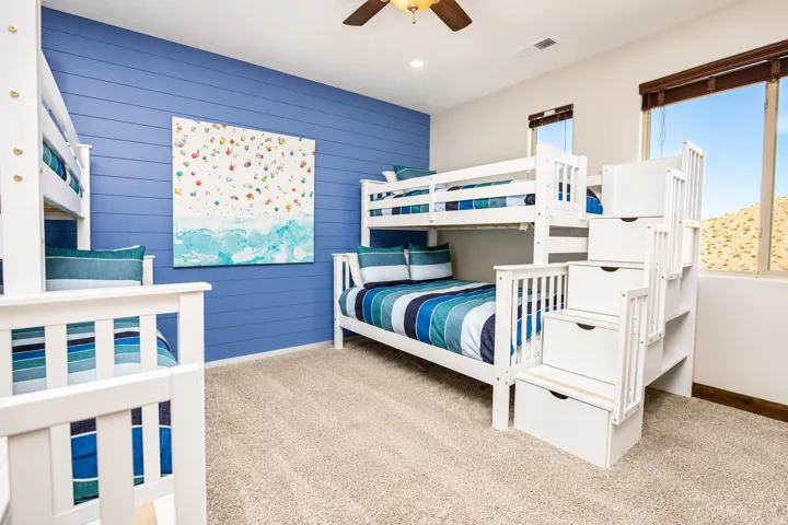 Accent wall with horizontal paneling