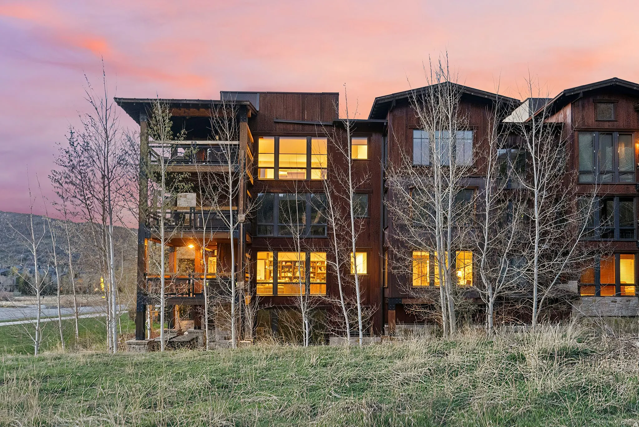 Rear view of property featuring a balcony