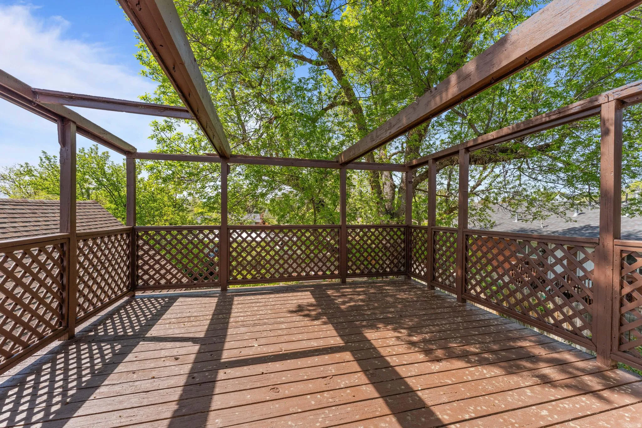 View of wooden terrace