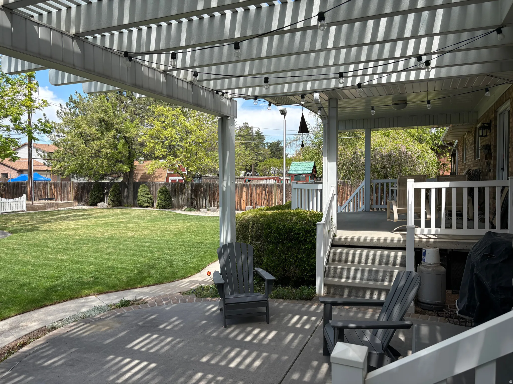 Covered deck/patio off the Primary Bedroom