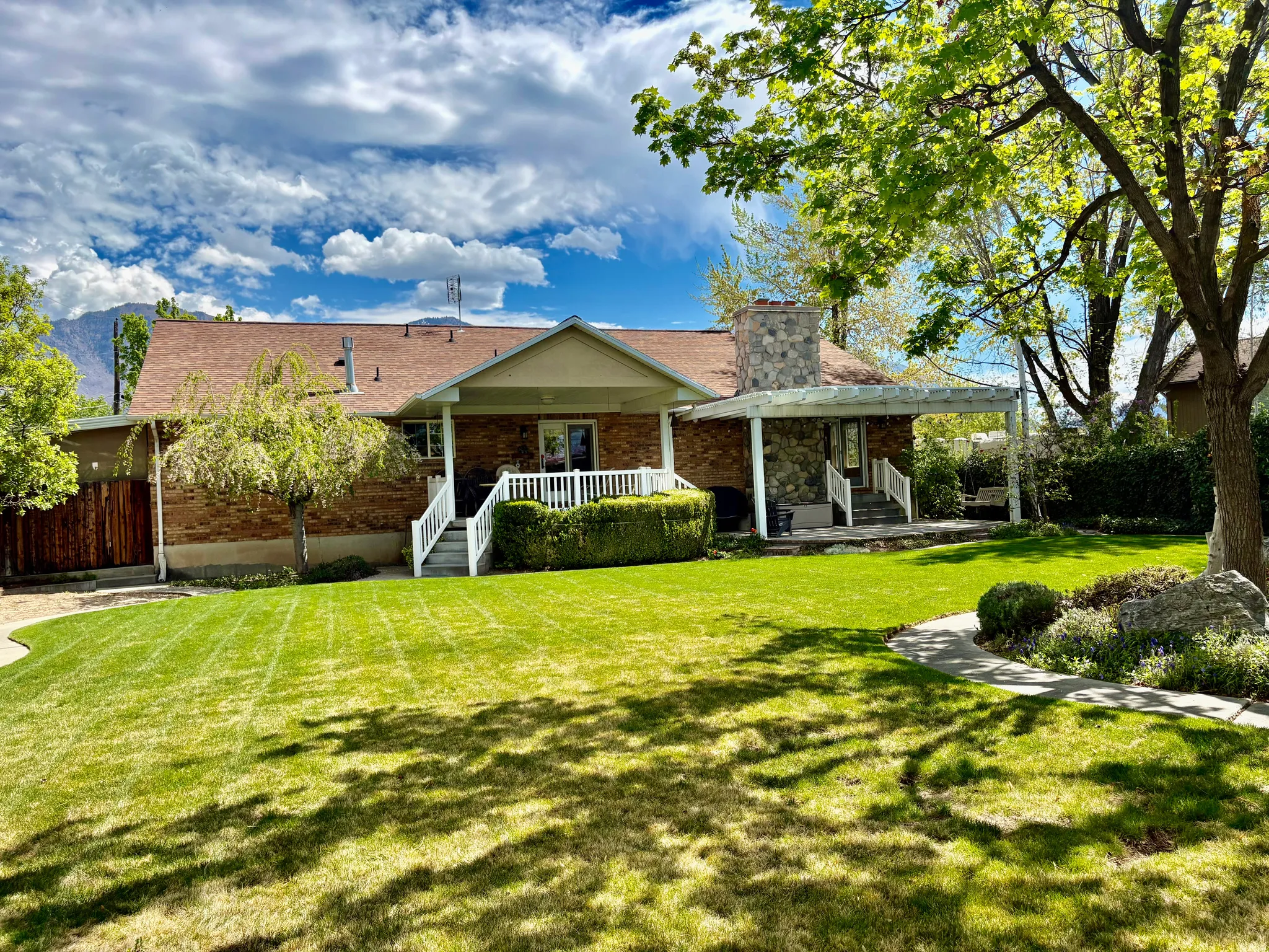 Back of the home and yard