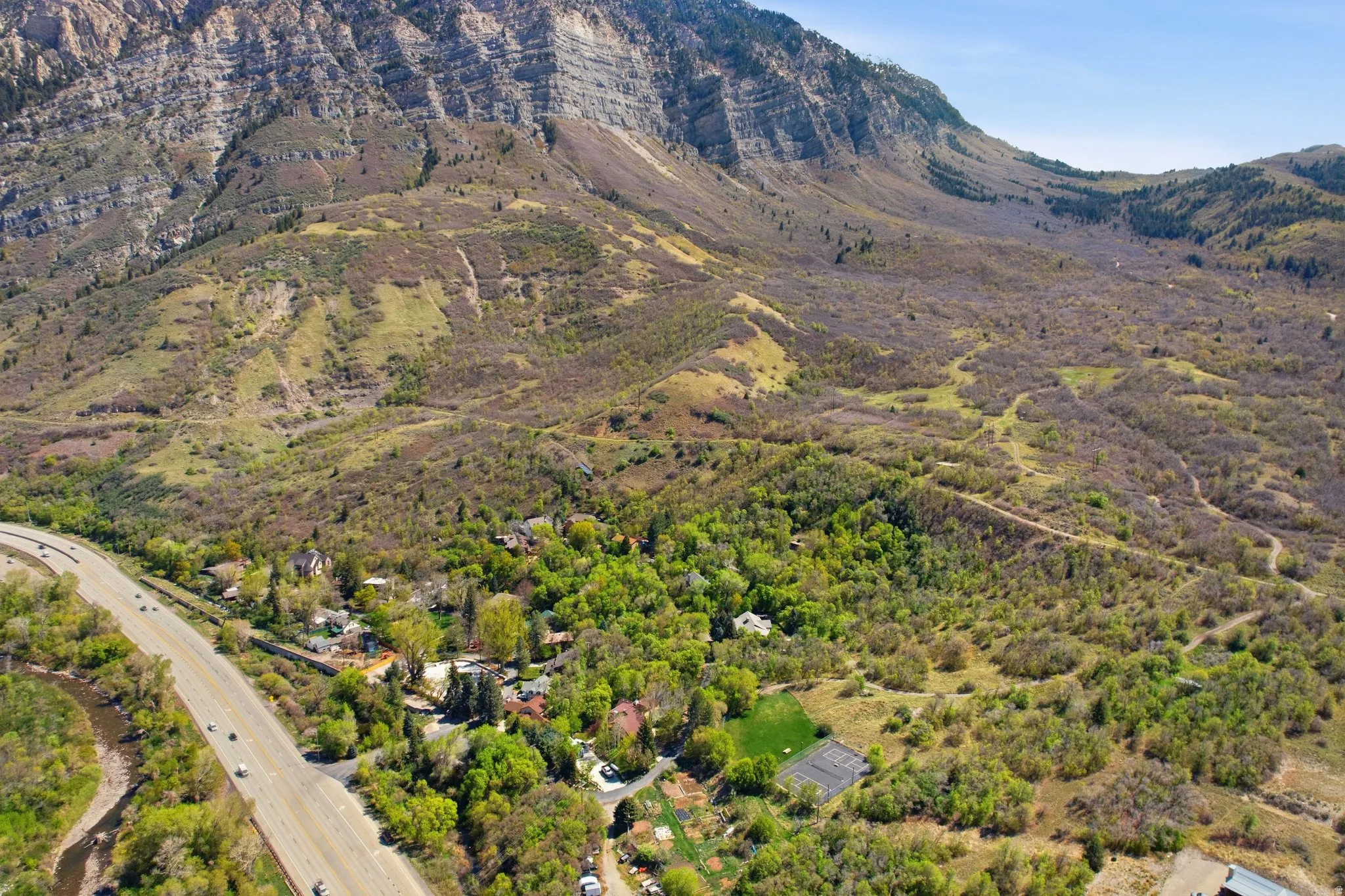 Drone / aerial view of mountains