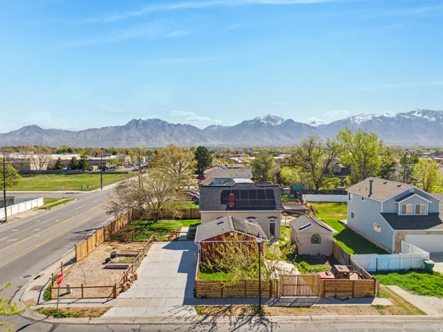 Mountain view with nearby suburban area