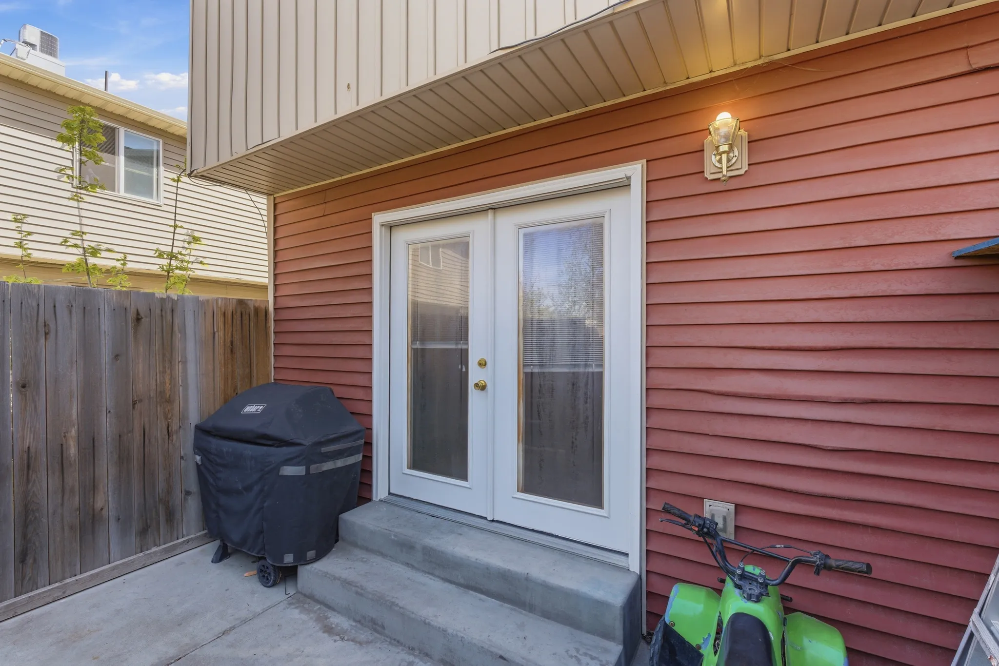 Entrance to property featuring french doors