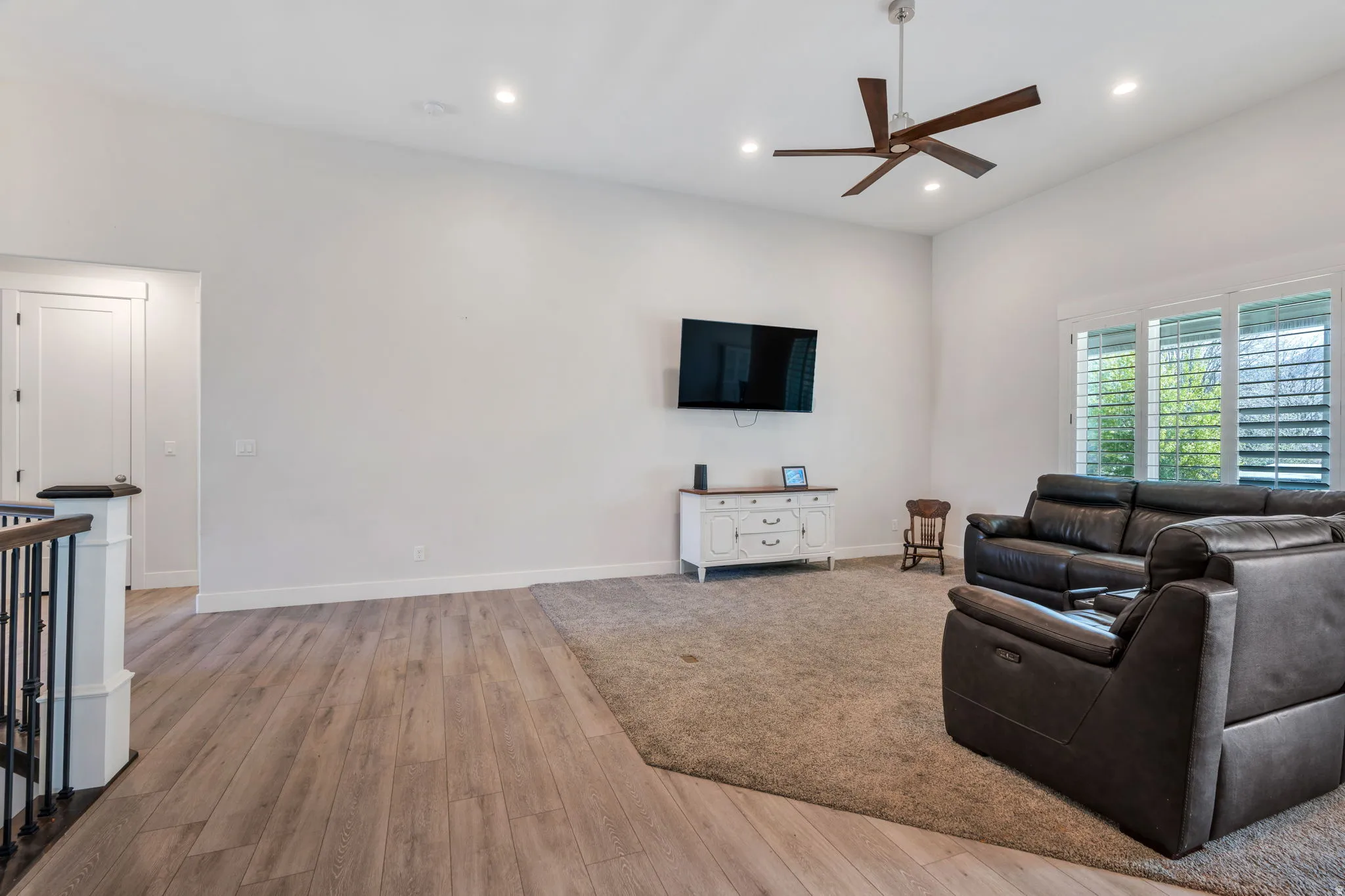 Family room has plenty of seating room
