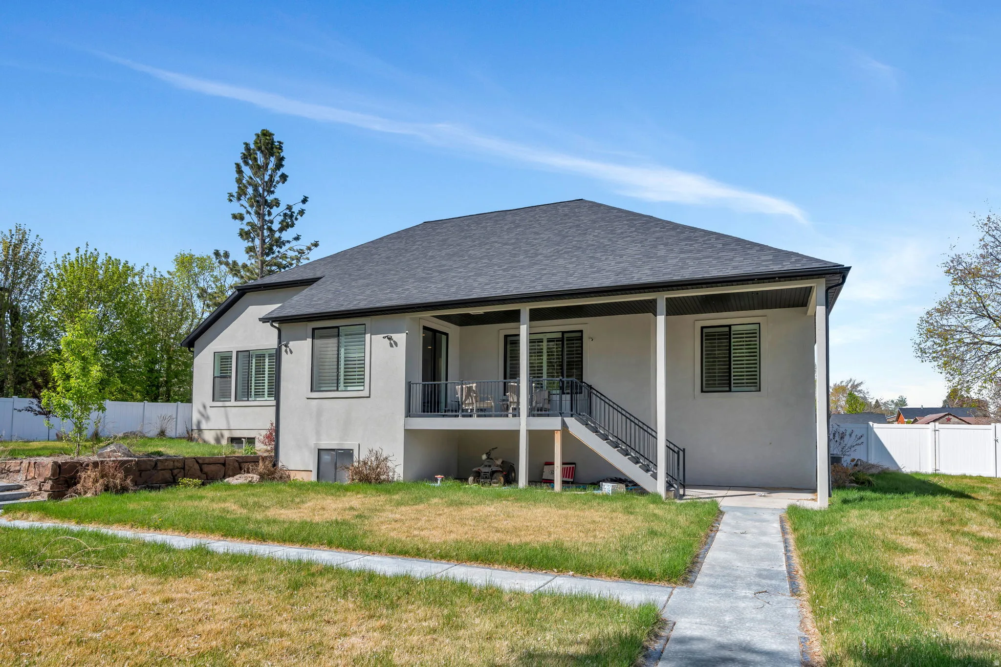 Rear view of property
