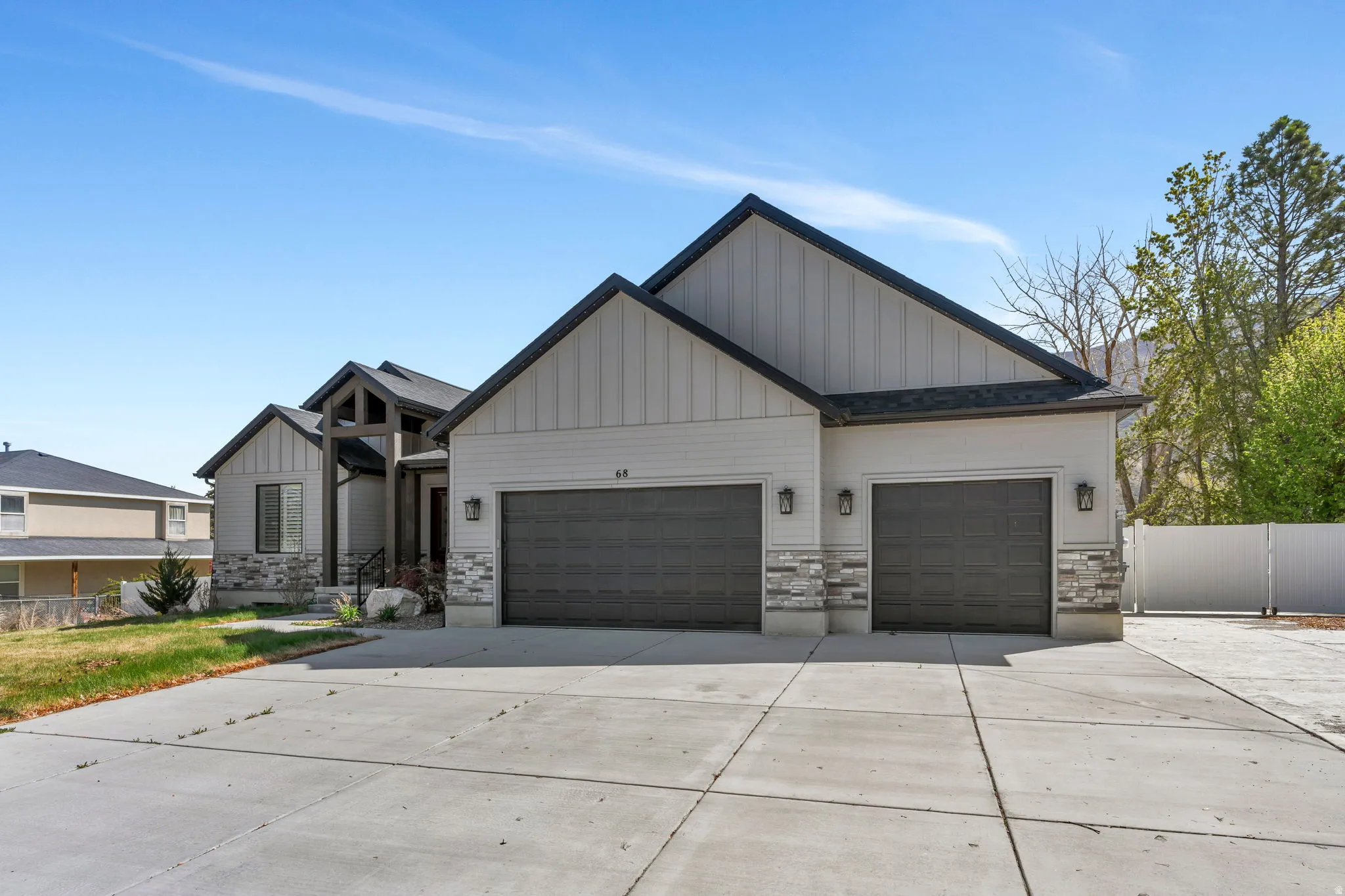 Large driveway