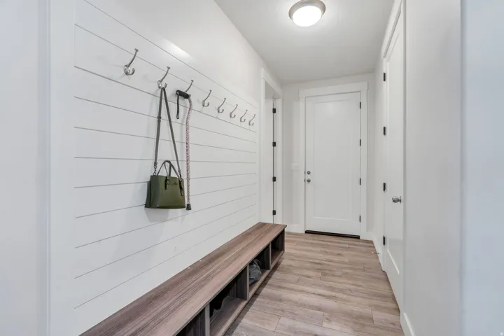 Mudroom area with storage