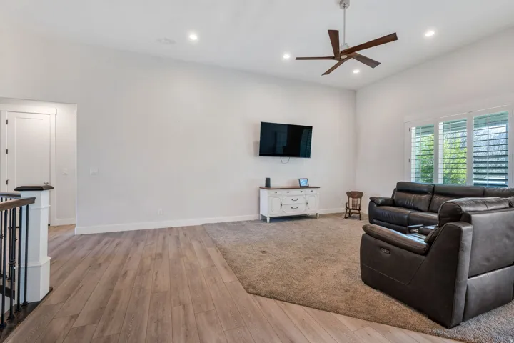 Family room has plenty of seating room