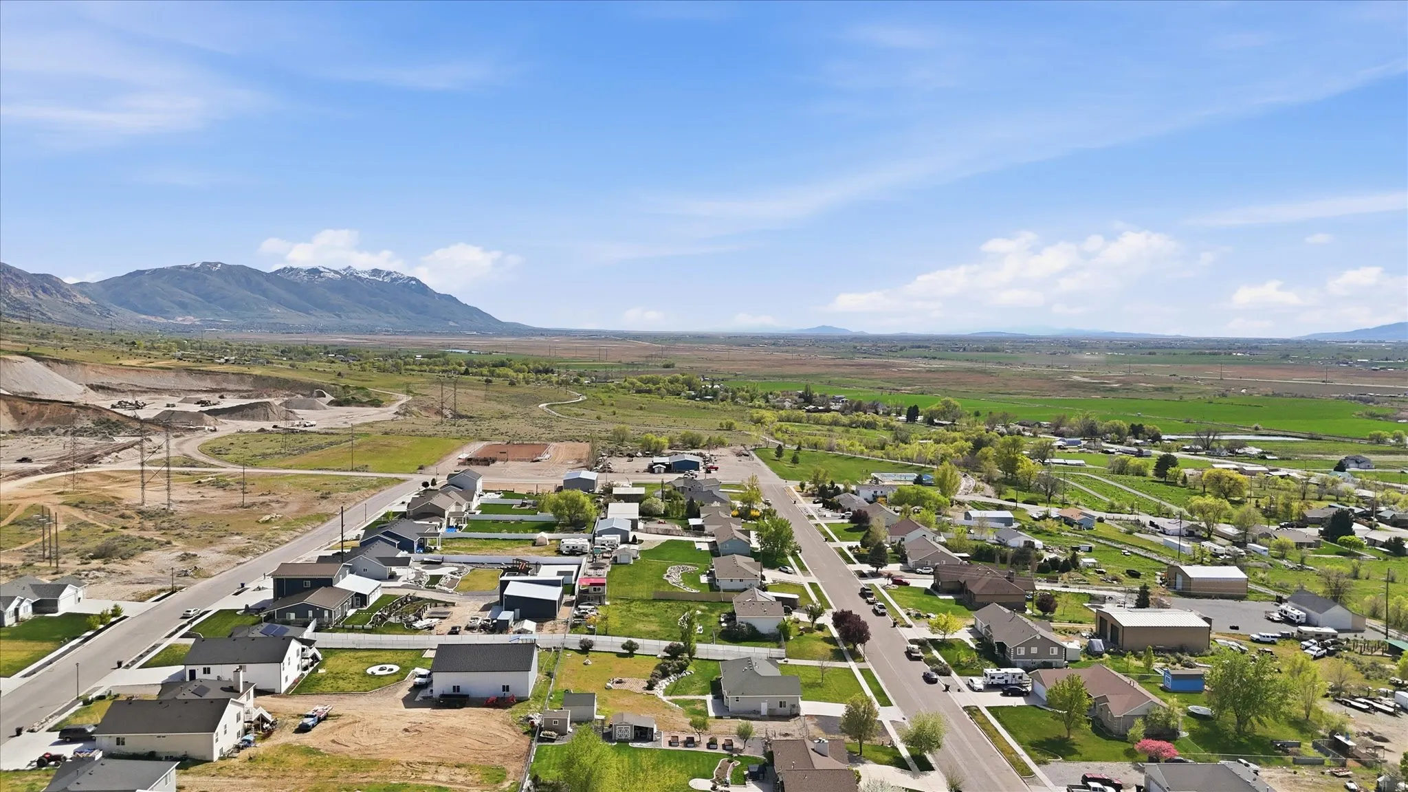 Aerial perspective looking to the south