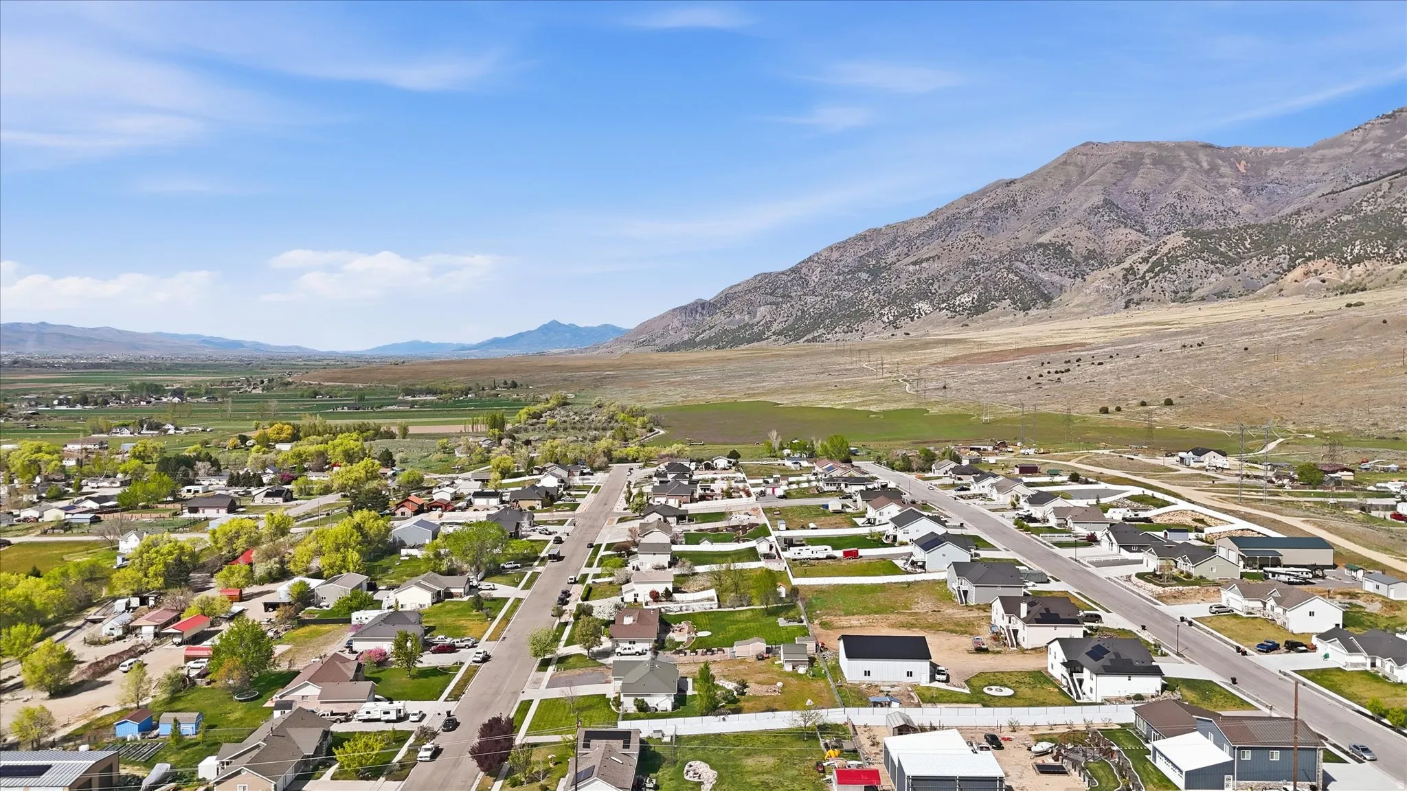 Aerial view of residential area looking to the north