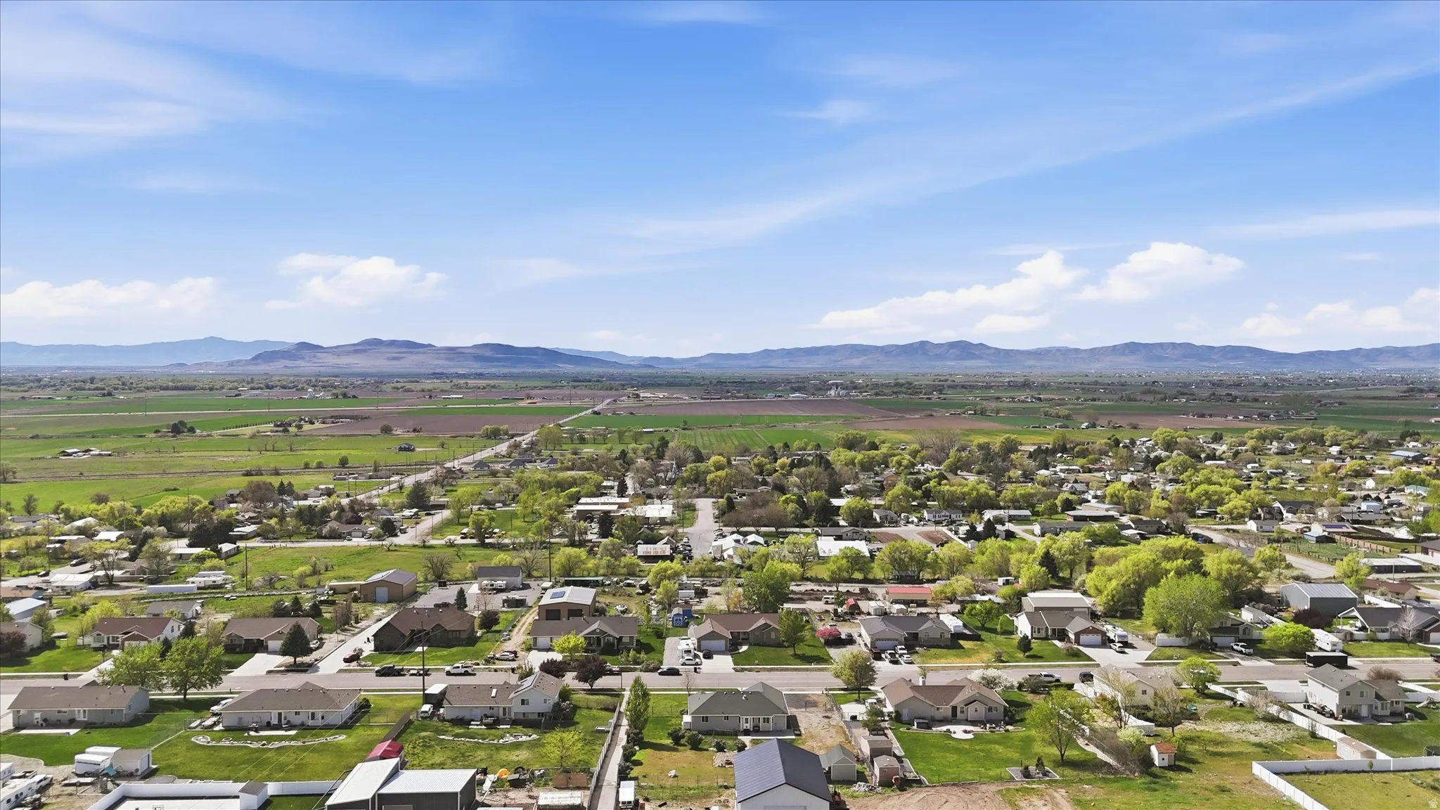 Aerial perspective looking to the west