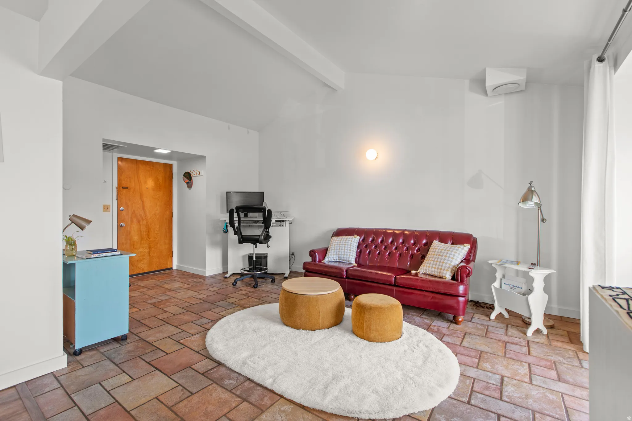 Living room and work space