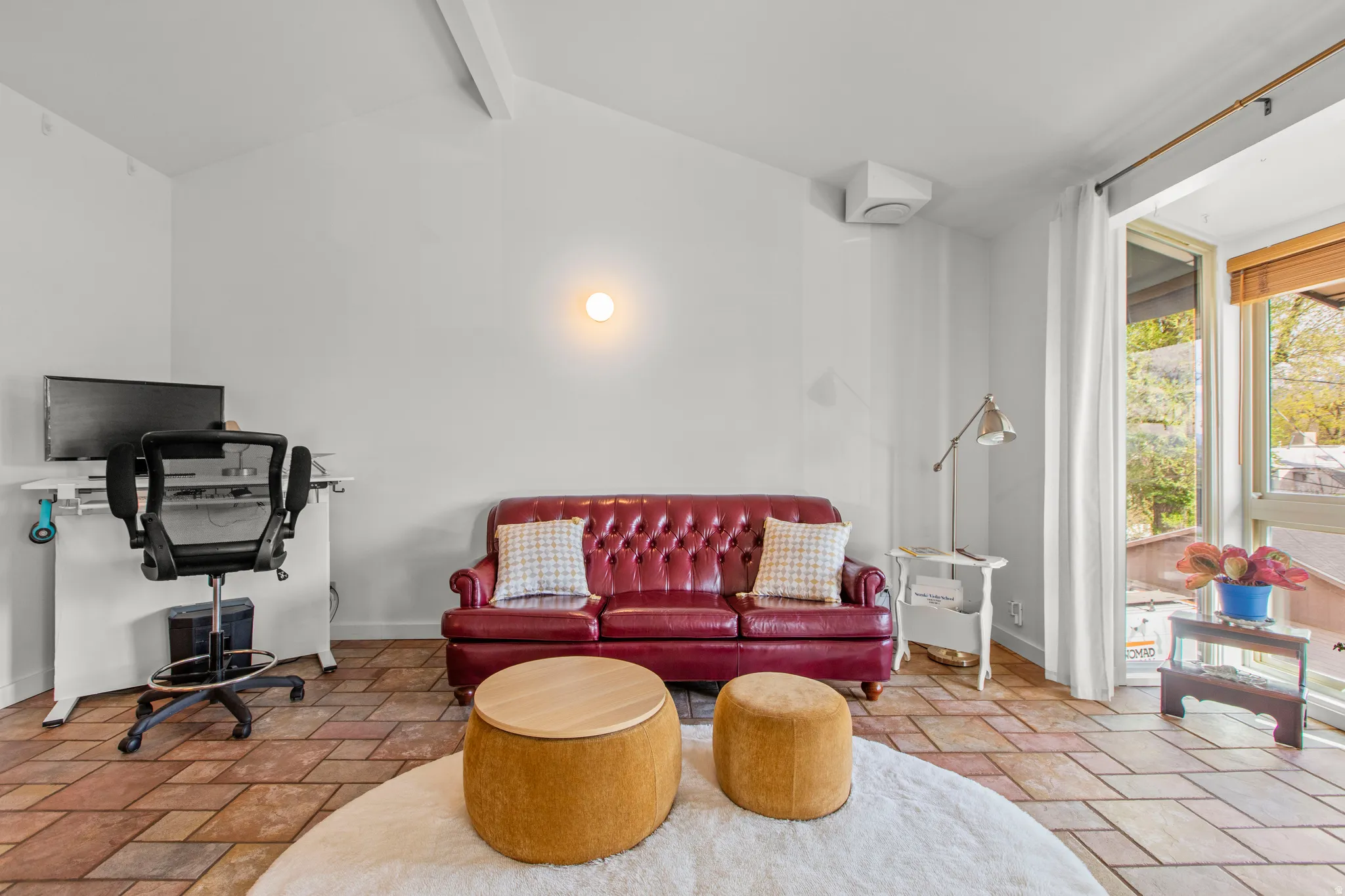 Living room and work space