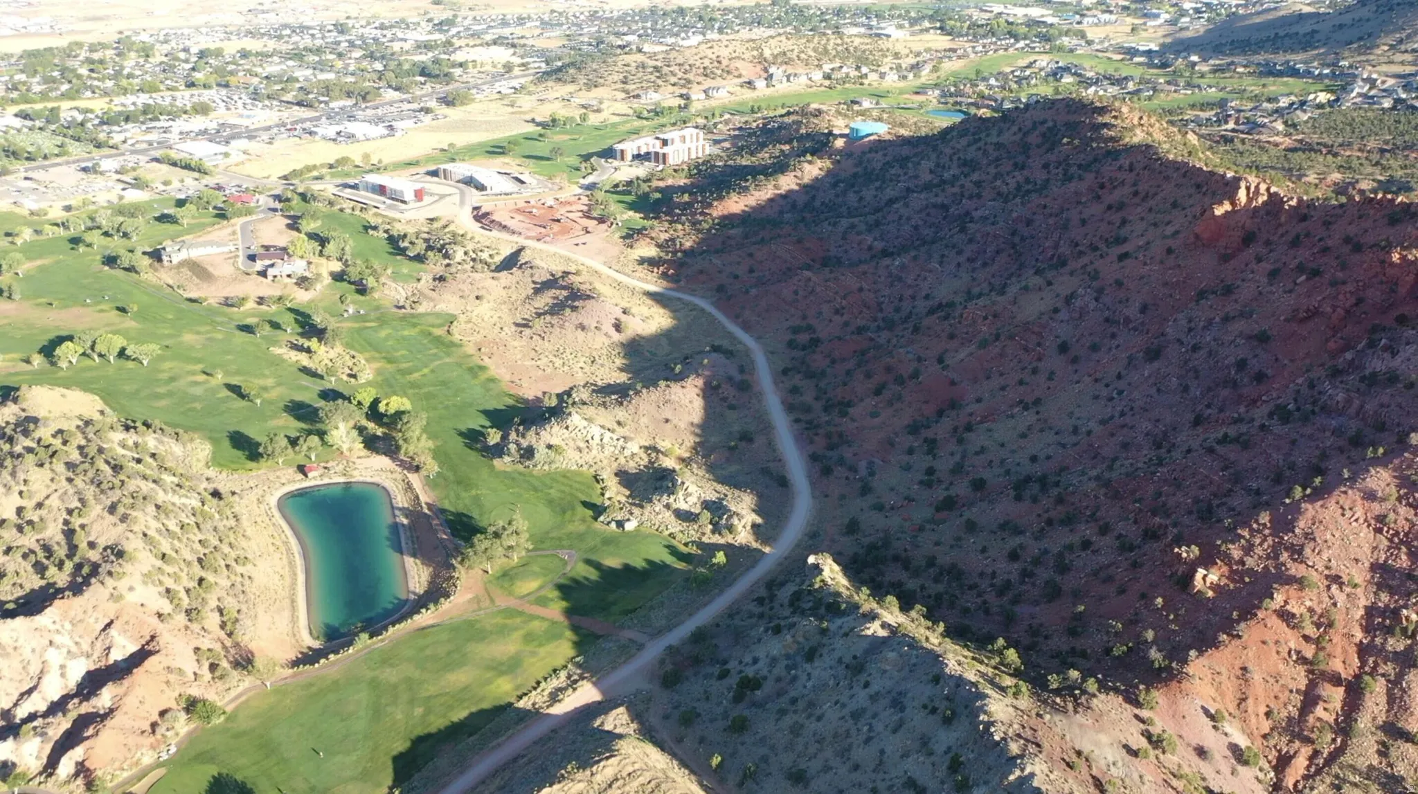 Aerial view of property and surrounding area