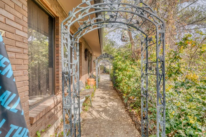 View of yard with a gate