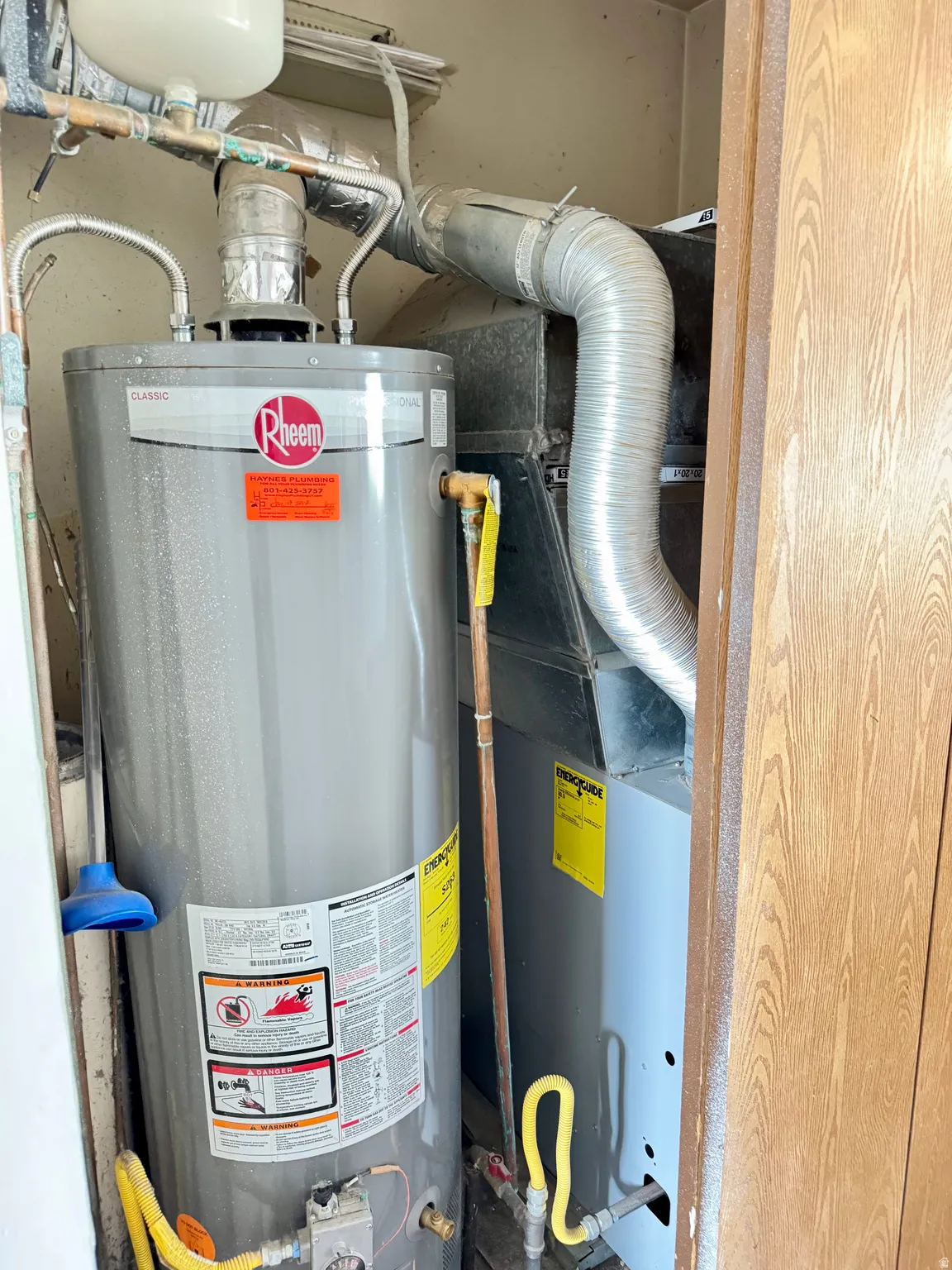 Utility room with water heater