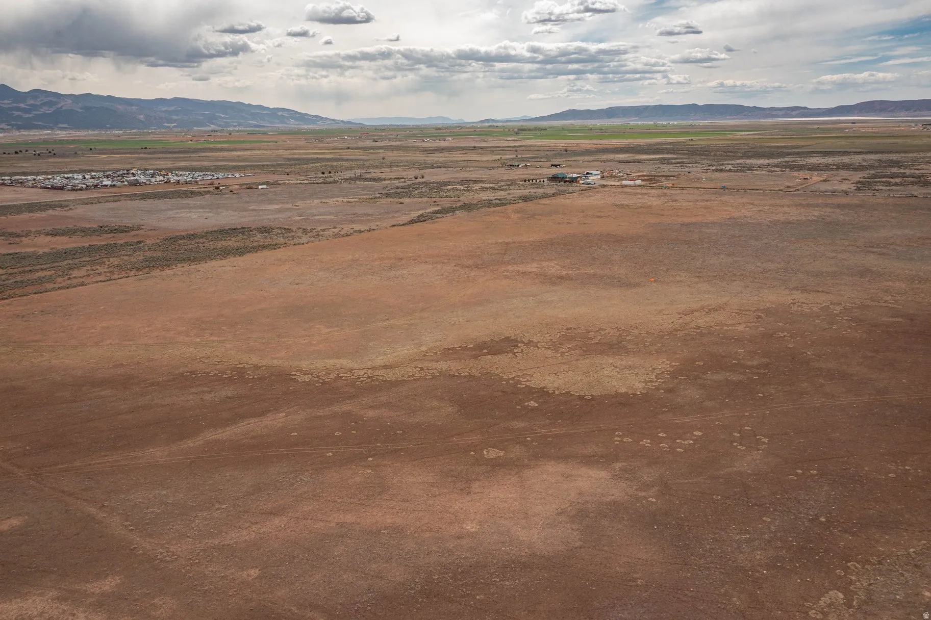 Mountain view with rural landscape