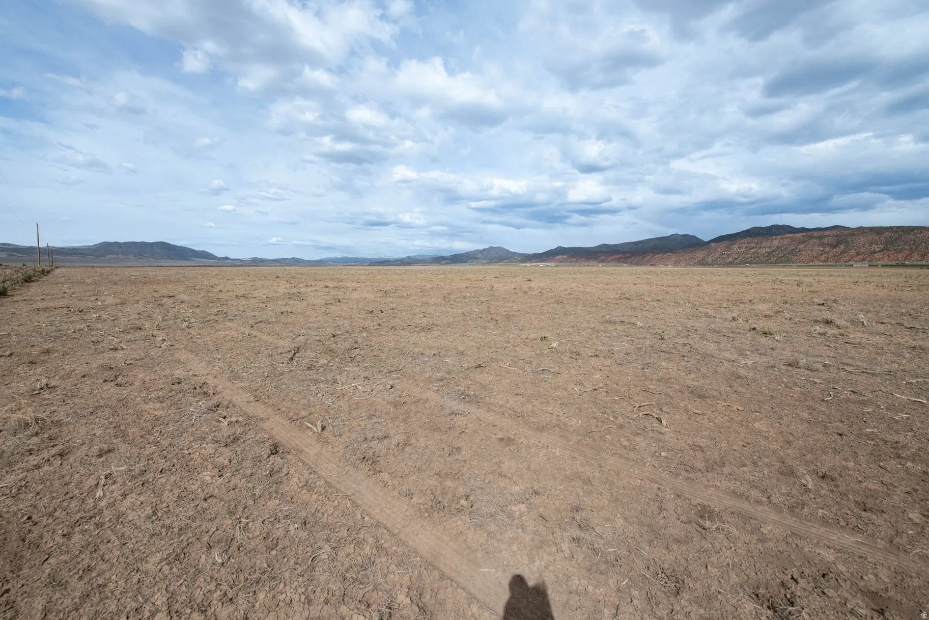 View of mountain background with rural landscape