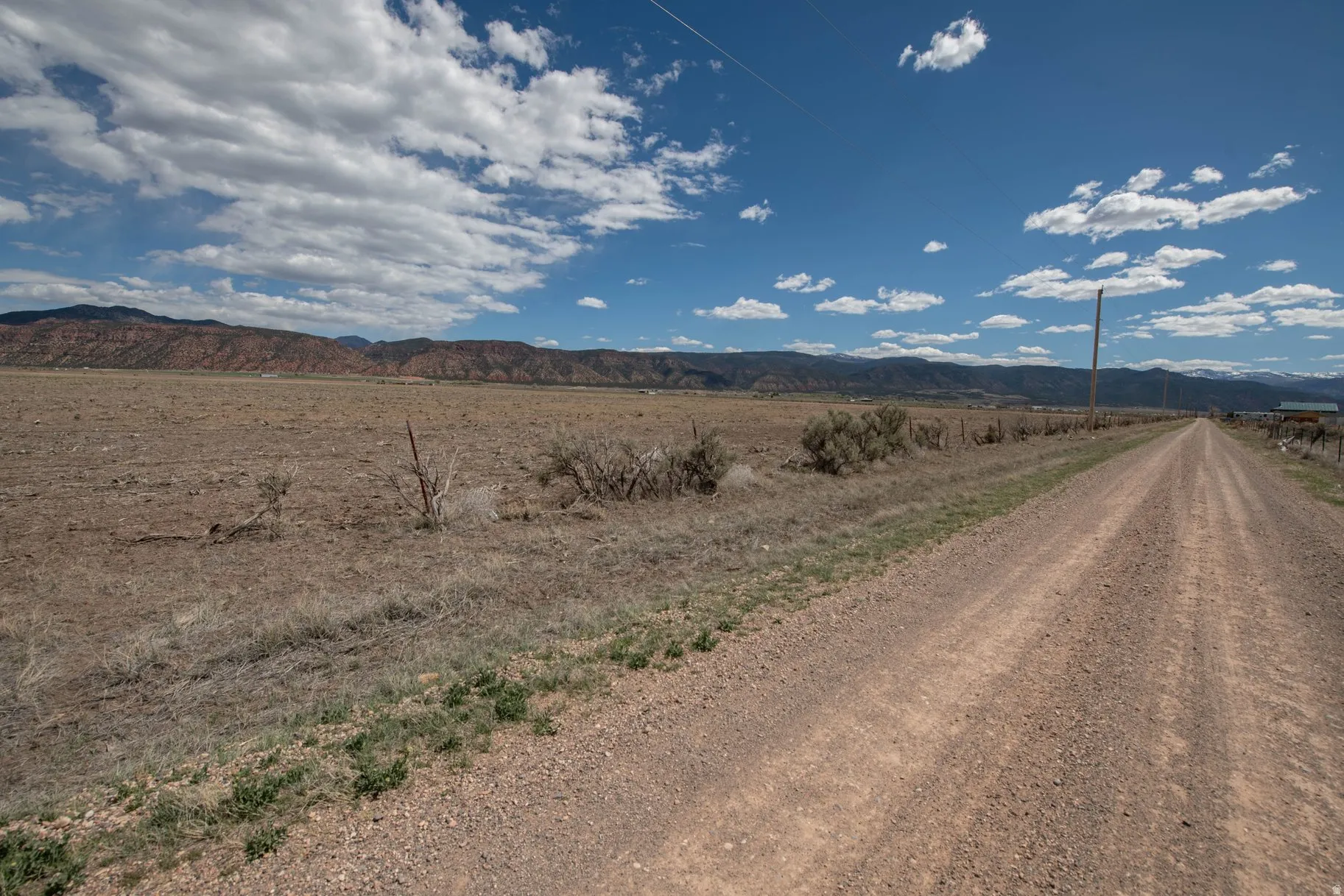 View of mountain background with rural landscape