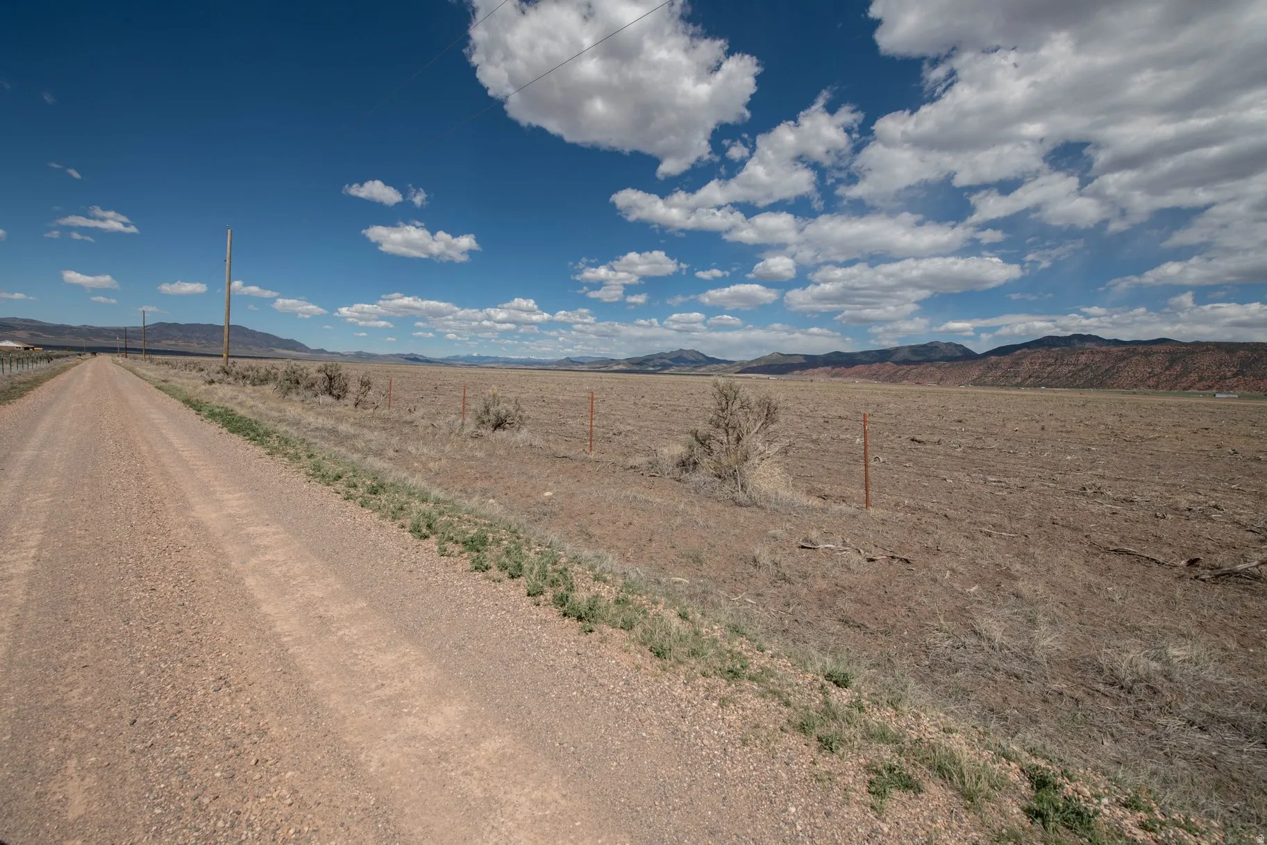 View of mountain background with rural landscape