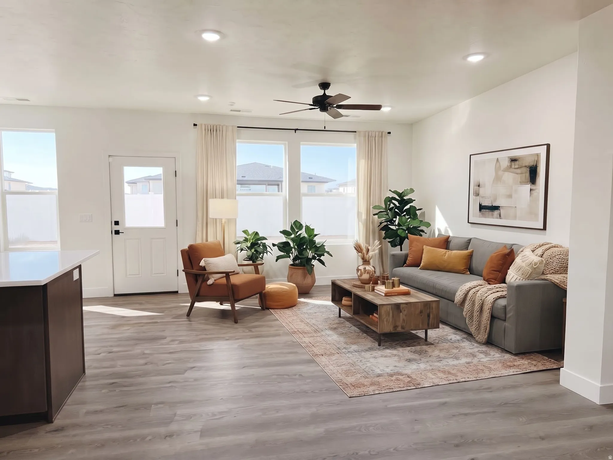 Ai Stage. White walls with recessed lighting