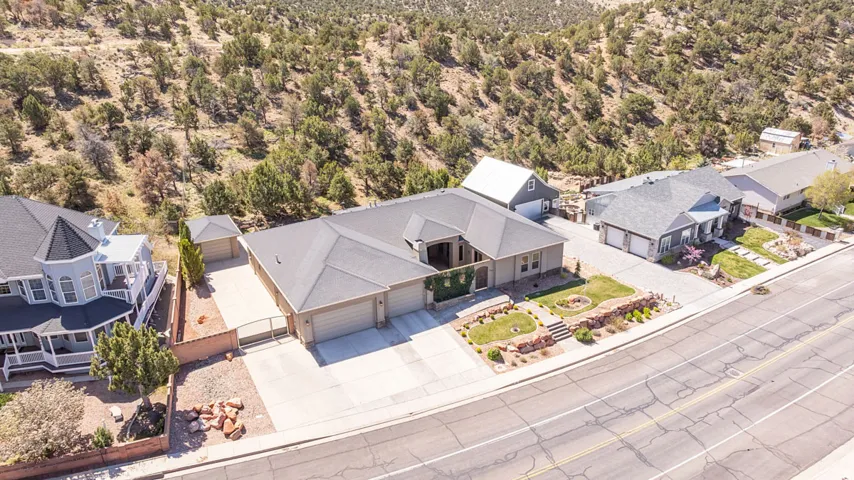 View from above of property