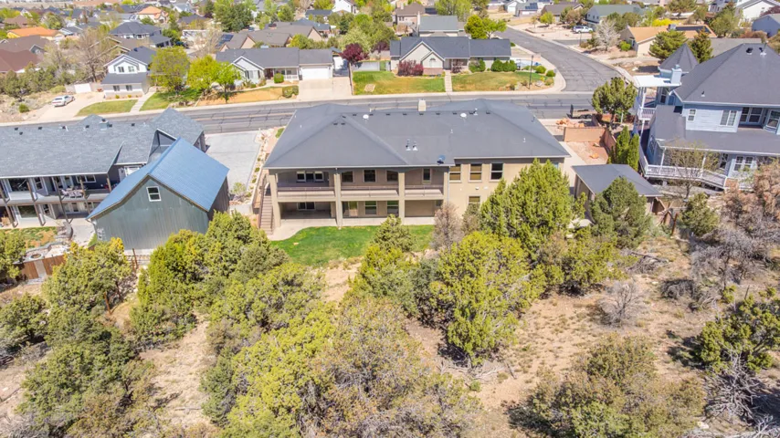 Aerial view of residential area