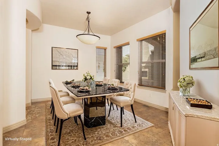 Dining area featuring baseboards