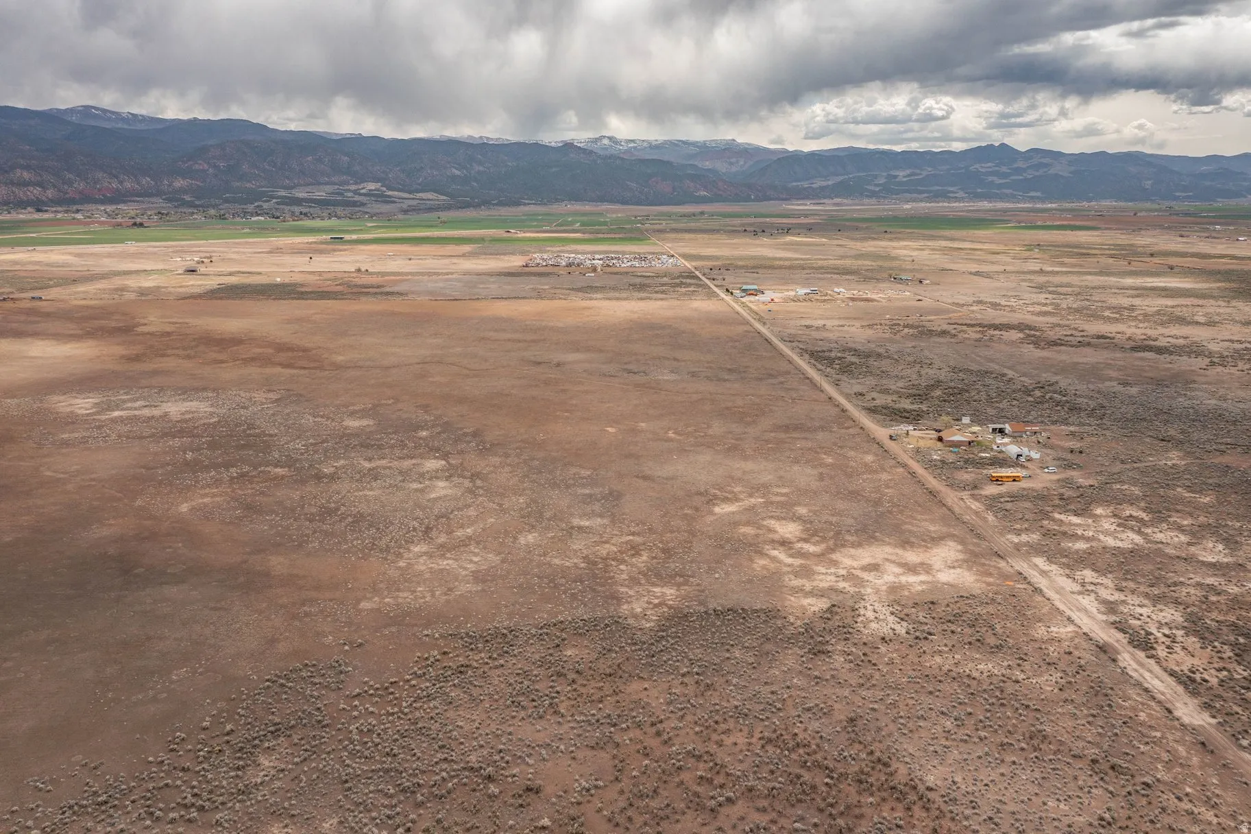 Mountain view with rural landscape