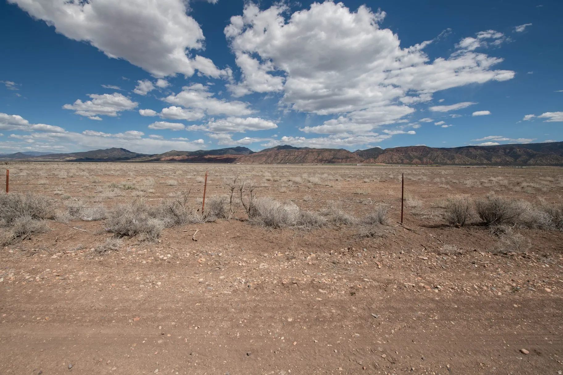 View of mountain background with rural landscape