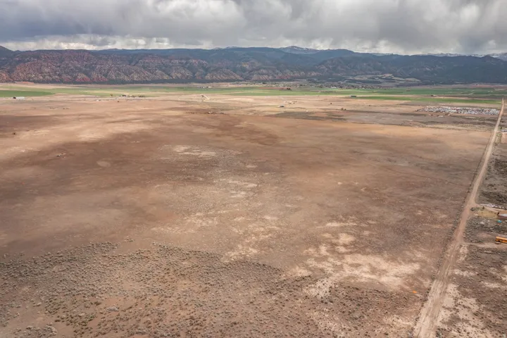 View of mountain background with rural landscape