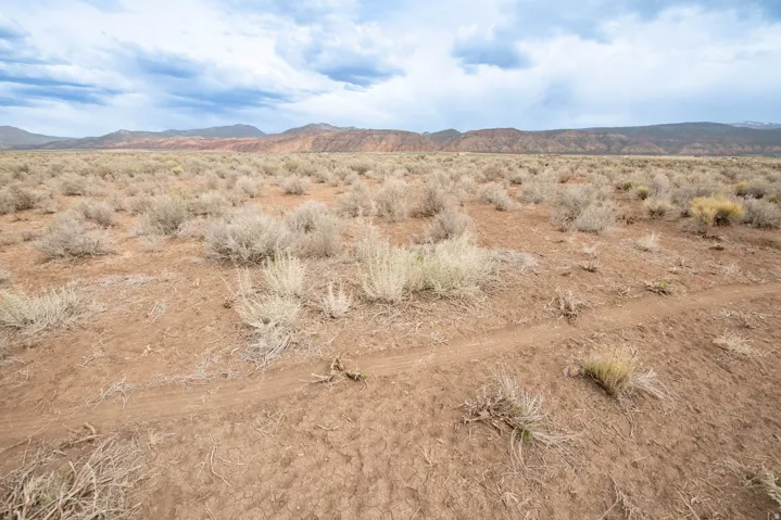 View of mountain background with a desert landscape and rural landscape