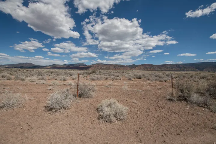 View of mountain background featuring a desert landscape