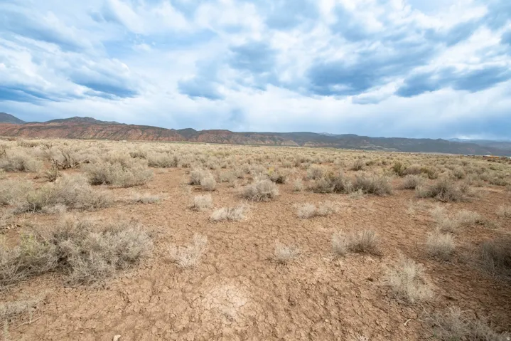 Mountain view featuring a desert landscape